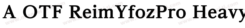 A OTF ReimYfozPro Heavy字体转换